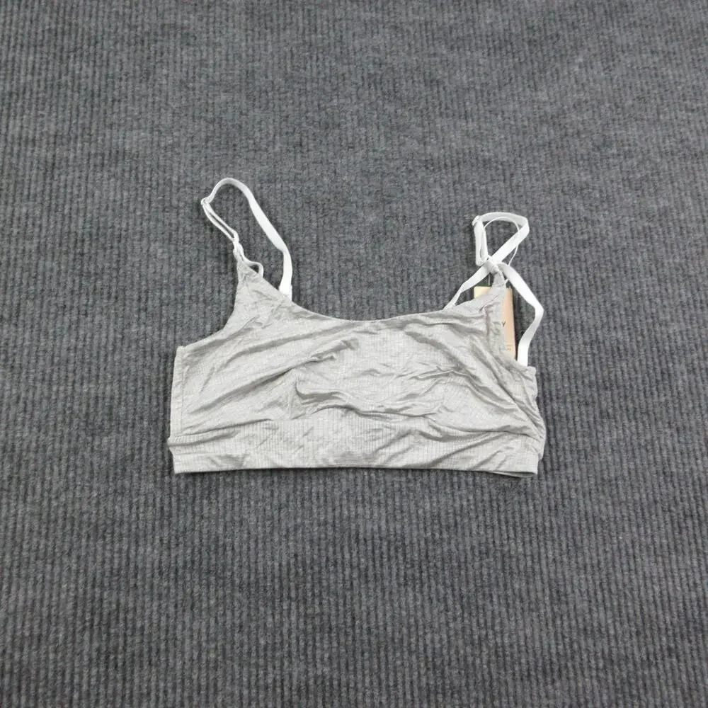 Bodily Wear The Everything Bra Womens M Gray Nursing Lightly Lined Wireless NWT